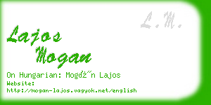 lajos mogan business card